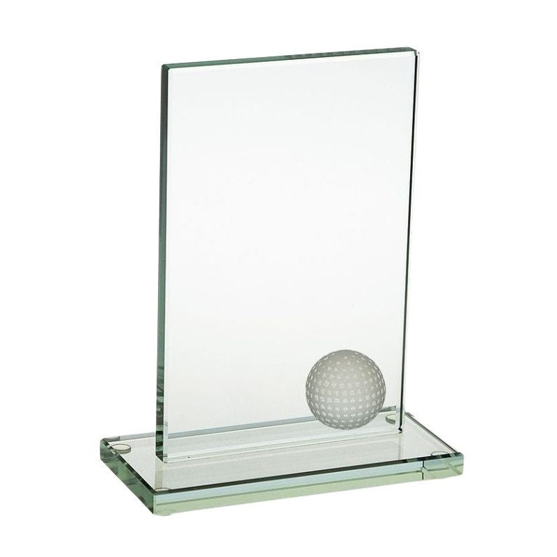 Glass golf trophy G035