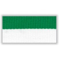 Medal ribbon green-white